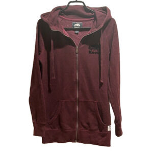 Vintage Roots 1973 Burgundy Full Length Zippered Cotton Jacket XS